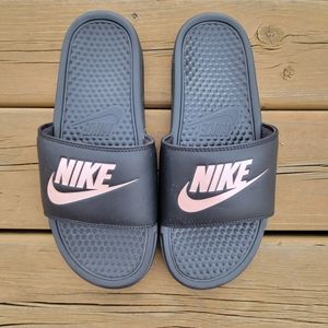 Black Nike Slides